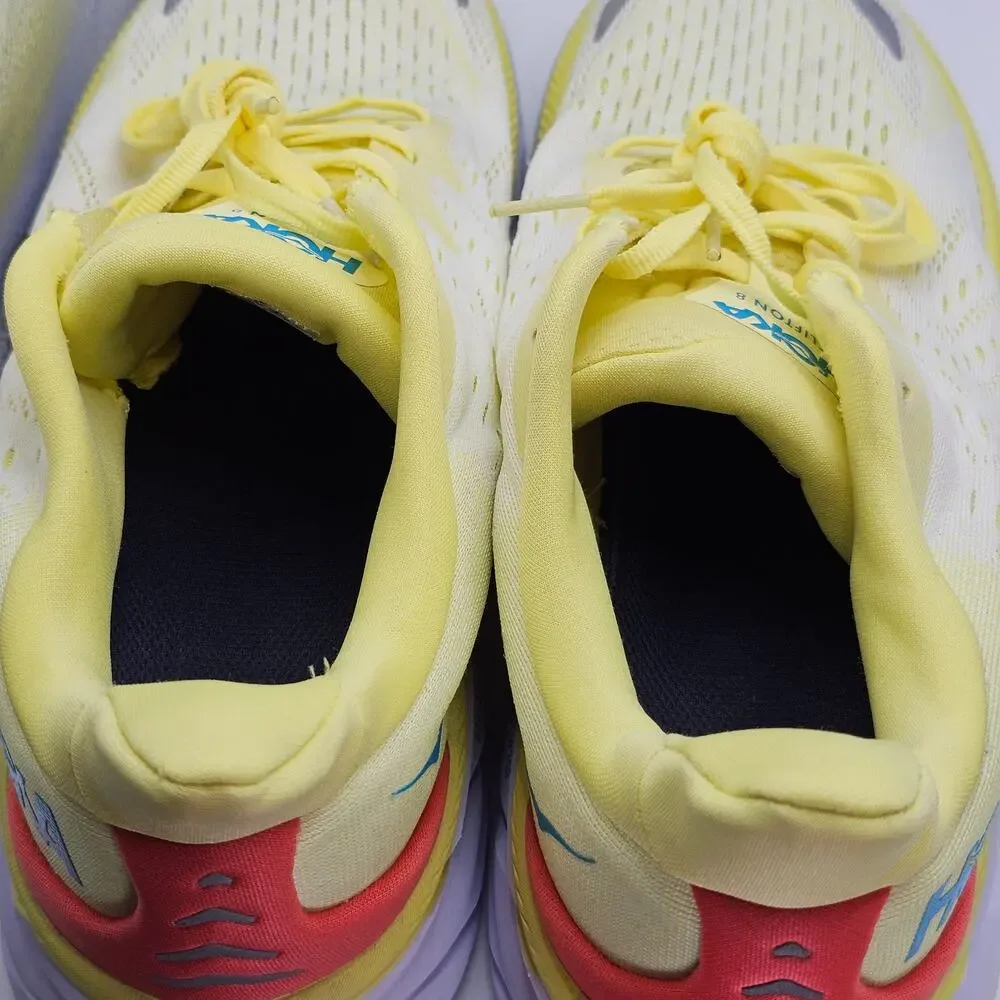 Hoka One One Clifton 8 Yellow Pearl Sweet Corn Mens 11D UK 10.5 Running Shoes